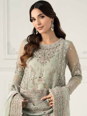 Embroidered Partywear Suit for Women – Festive & Elegant Heavy Suit with Dupatta – Wedding & Special Occasion Wear