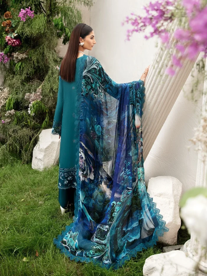 Riwaya – Signature Festive Lawn Suit With Patches | ELIBAS - Image 3