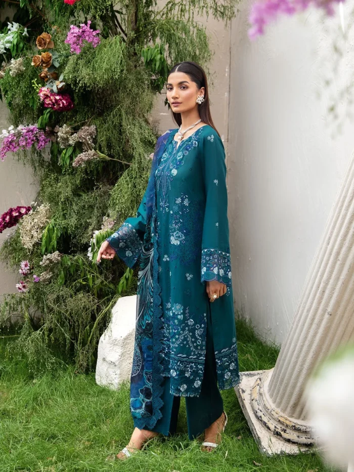 Riwaya – Signature Festive Lawn Suit With Patches | ELIBAS - Image 4